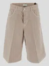 Haikure Denim Shorts With Belt Loops In Brown