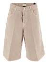 Haikure Denim Shorts With Belt Loops In Brown