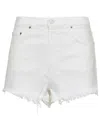 Haikure White Cotton Denim Beverly Shorts