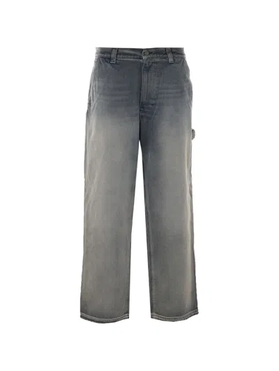 Haikure Sibilla Faded-effect Hammer-loop Jeans In Gray