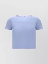 Haikure Silhouette Enhancing Crew Neck T-shirt In Blue