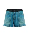 Haikure Siry Denim Shorts In Medium Wash Denim