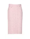 Haikure Midi Skirt With Pockets And Slit In Pink