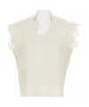 Haikure Sleeveless Knitted Top In Neutral