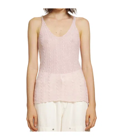 Haikure Sleeveless Semi-transparent Tank Top In Brown