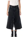 Haikure Stacy Dive Skirt Blue Wash In Black