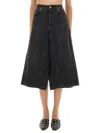 Haikure High-waisted Skirt With Back And Side Pockets In Black