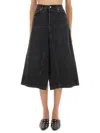 Haikure High-waisted Skirt With Back And Side Pockets In Black