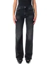 Haikure Five-pocket Trousers With Belt Loops And Rivets In Black