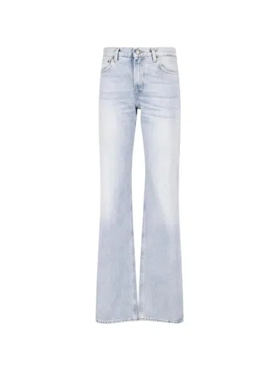 Haikure Star Faded-effect Flared-leg Jeans In Blue