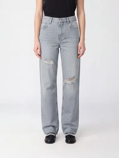Haikure Star Flared Jeans In High-waisted Cotton Denim In Blue