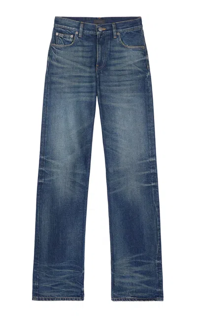 Haikure Star Rigid Mid-rise Wide-leg Jeans In Blue