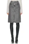 Haikure Stormy Mini Skirt In Black Studded