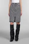 HAIKURE STORMY SKIRT IN GREY COTTON