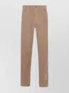 Haikure Straight Corduroy Trousers With Pockets And Loops In Brown