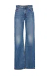 Haikure Straight-cut Blue Jeans With Timeless Design And Classic Stitching In Blue