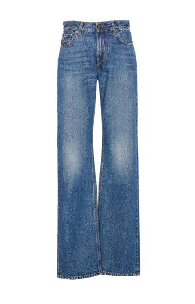 HAIKURE STRAIGHT-CUT BLUE JEANS WITH TIMELESS DESIGN AND CLASSIC STITCHING
