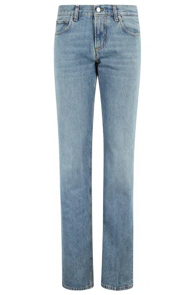 Haikure Straight-fit Medium Wash Denim In Blue