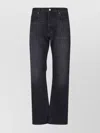 Haikure Straight Leg Five-pocket Trousers With Belt Loops In Black