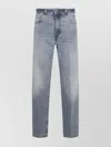 Haikure Straight Leg Trousers Belt Loops In Blue