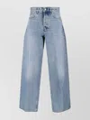 Haikure Straight Leg Trousers Belt Loops In Blue