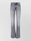 Haikure Straight Leg Trousers With Belt Loops In Gray
