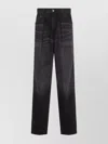 Haikure Straight Trousers With Patch And Pockets In Black