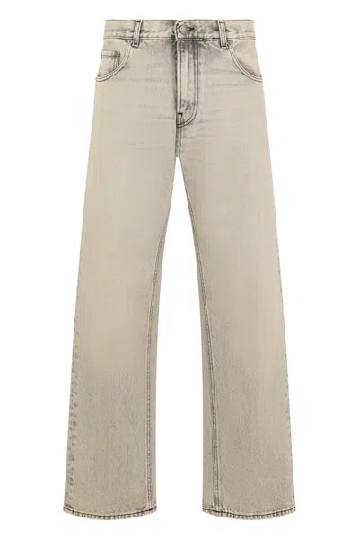 Haikure Straight-leg Cotton Jeans In Beige