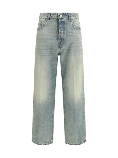 Haikure Straight-leg Cotton Jeans In Blue