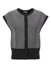 Haikure Kirby Bead Embellished Virgin Wool Sweater Vest In Black