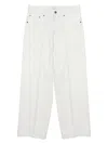 Haikure Bethany Twill Wide-leg Jeans 45 In White