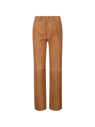 Haikure Suede Trousers In Brown