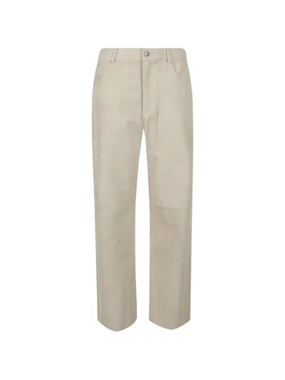 Haikure Suede Trousers In Neutral