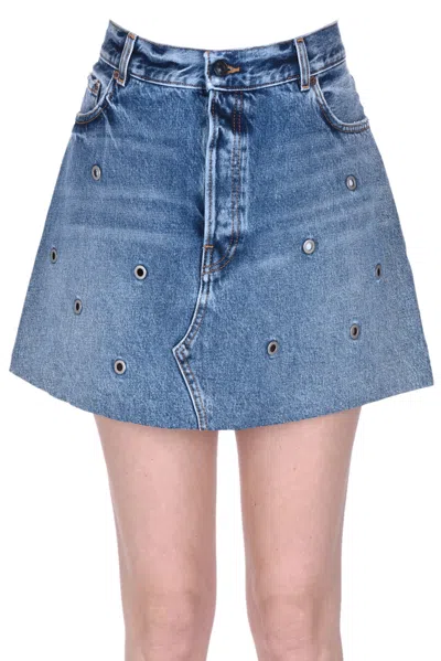 Haikure Susanna Denim Mini Skirt In Light Denim