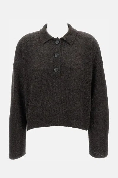 Haikure Sweater With Buttons In Black
