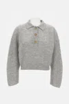 Haikure Sweater With Buttons In Gray