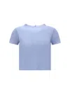 Haikure Silhouette Enhancing Crew Neck T-shirt In Blue