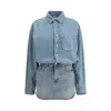 Haikure Ionic Dress Buttoned Cuffs In Blue