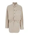 Haikure 'tamu' Beige Dress With Drop Shoulders And Logo Patch On The Back In Nude