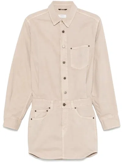 Haikure Tamu Short Dress In Beige