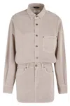 Haikure Logo-patch Mini Dress In Neutrals