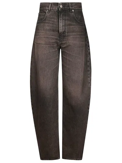 Haikure Tapered Five-pocket Jeans In Brown