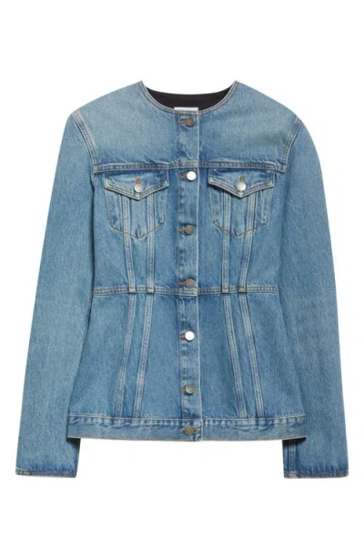 Haikure Temple Denim Jacket In Lagoon Wash