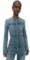 Haikure Blue Temple Jacket In Lagoon Wash