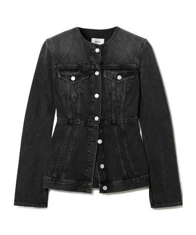 Haikure Temple Paneled Denim Jacket In Black