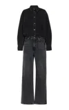 Haikure Tessie Denim Jumpsuit In Black