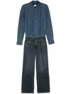 Haikure Long Sleeve Denim Jumpsuit