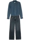 Haikure Long Sleeve Denim Jumpsuit