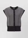 Haikure Kirby Bead Embellished Virgin Wool Sweater Vest In Silver