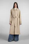 Haikure Thatcher Trench Coat In Beige